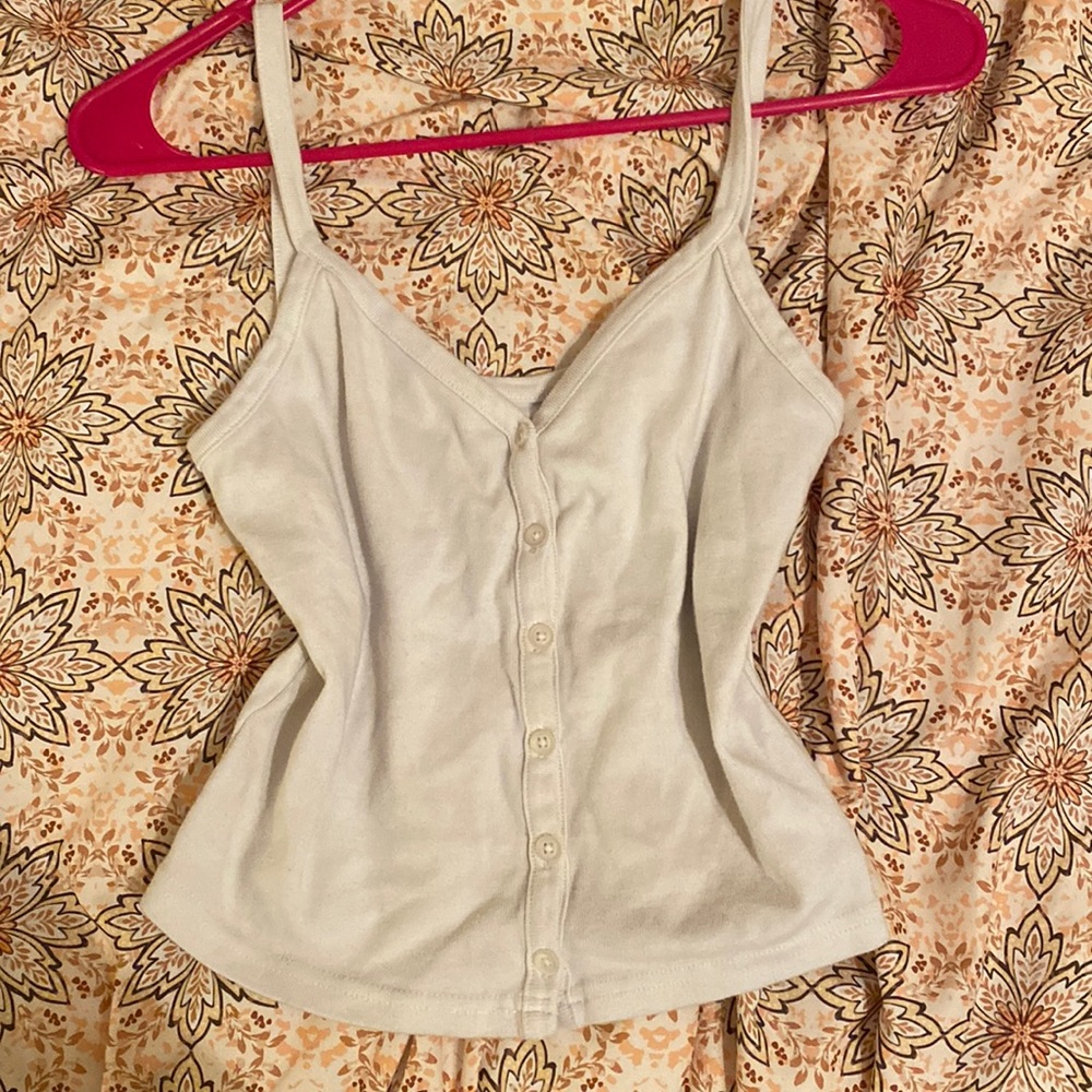 white button up cami